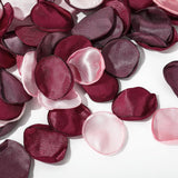 600Pcs Silk Rose Petals Burgundy Maroon Mauve Flower Petals Artificial Scatter Flowers For Bridal Shower Romantic Night Wedding Aisle Table Centerpieces Decorations
