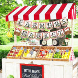 Farmers Market Birthday Party Banner, Vegetable Farmer'S Party Decorations For Kids Produce Stand Baby Shower Farmer'S Market Photo Backdrop
