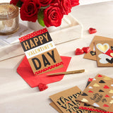 Hallmark Valentines Day Cards Assortment, Gold Foil Kraft (36 Cards and Envelopes)