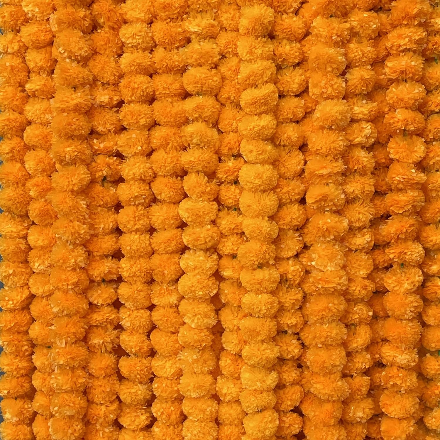 5 Pc - 5 Feet Marigold Garland |Indian/American Wedding Party Mantle Decoration, Faux Garlands Wedding Garland, Diwali Decoration, Spring Bush Floral!