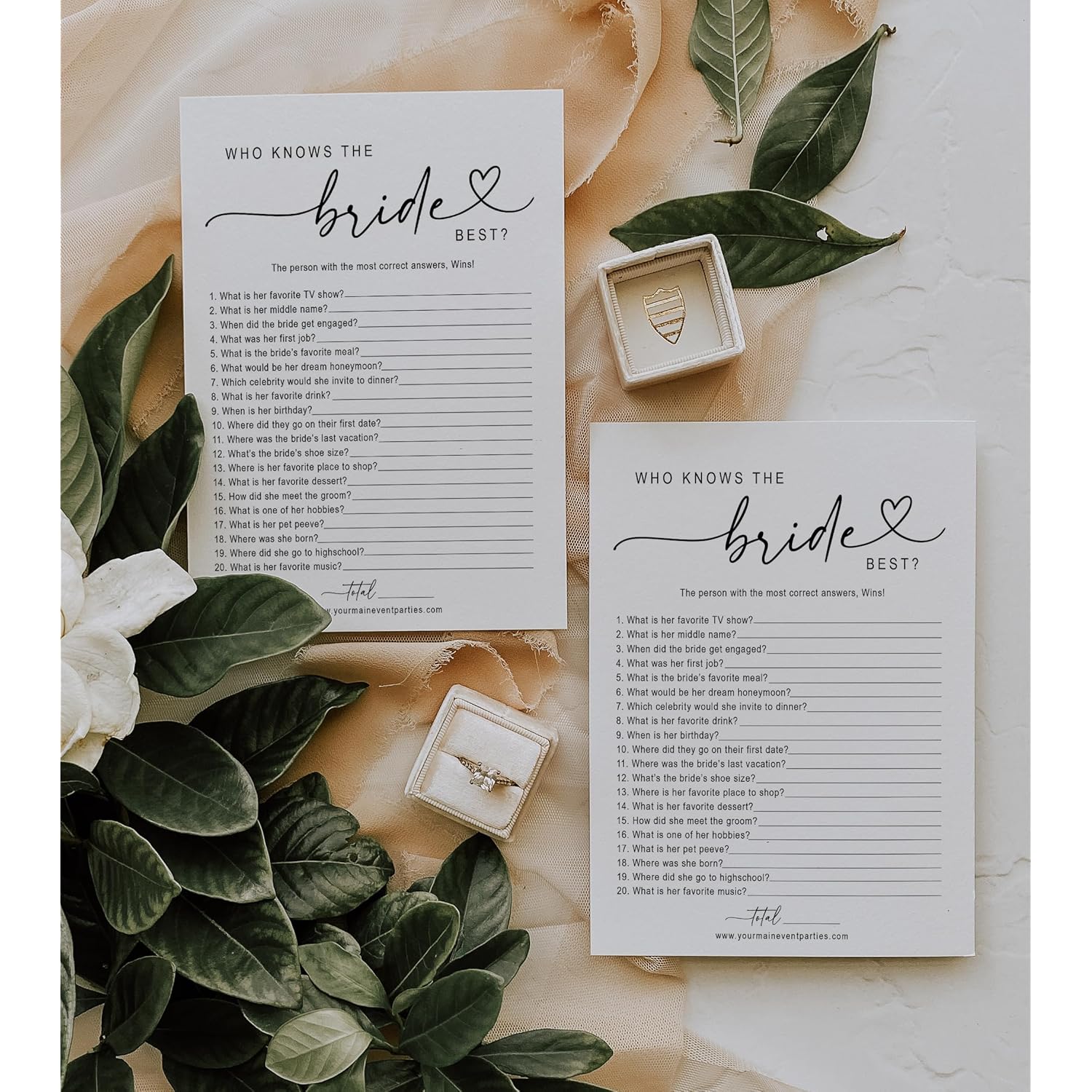 Bridal Shower Games Who Knows The Bride Best, Fun Activities For Weddings, Bridal Showers And Bachelorette Parties (White)