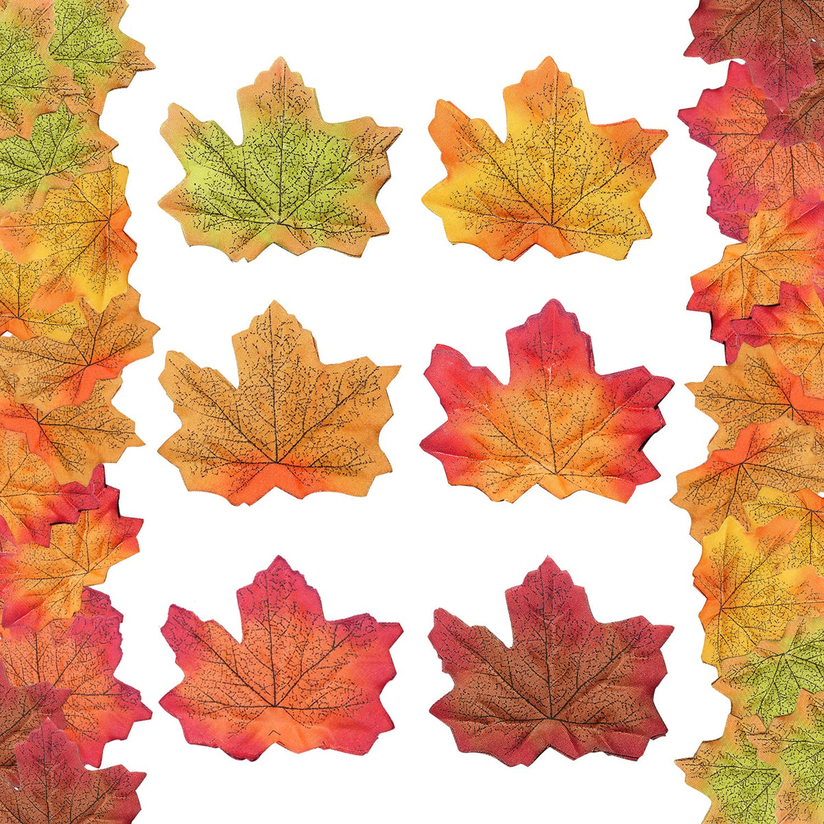 Fake Fall Leaves,300 Pcs Faux Leaves Decoration Artificial Maple Leaves For Autumn Weddings Decorations And Fall Thanksgiving Décor