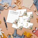 Find The Baby Food Party Games, Woodland Baby Shower Game Set (1 Standing Sign + 20 Answer Cards + 6 Number Cards), Safari Animals Name The Baby Food Game, Baby Shower Favors Decorations(02)