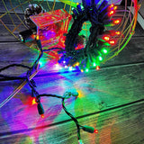Christmas String Light 50 Multi-Colored 5Mm Led Mini Christmas Light, 120V Ul, Plug In Halloween Light Set 17Ft Green Wi