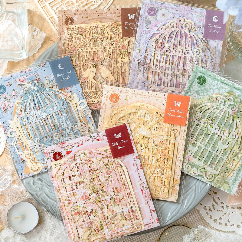 Scrapbook Supplies 6 Packs, 10 Pieces Each, Junk Journal Kit Decoupage Paper S