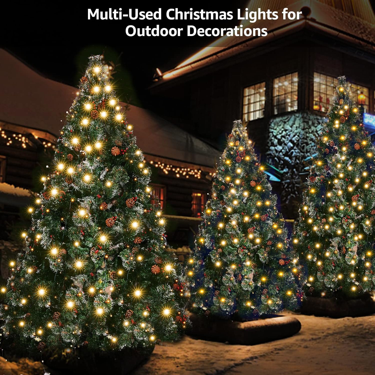 Christmas Tree Lights 280Led 10 Lines Christmas Lights For Tree 8 Lightting Modes For 6Ft-10Ft Christmas Tree, Ul Certif