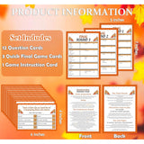 Thanksgiving Friendly Feud Game, Family Friendly Quiz, Family Game Night, Feud Trivia Quiz, Thanksgiving Trivia For Holiday Party, Fall Party Supplies - Egj01