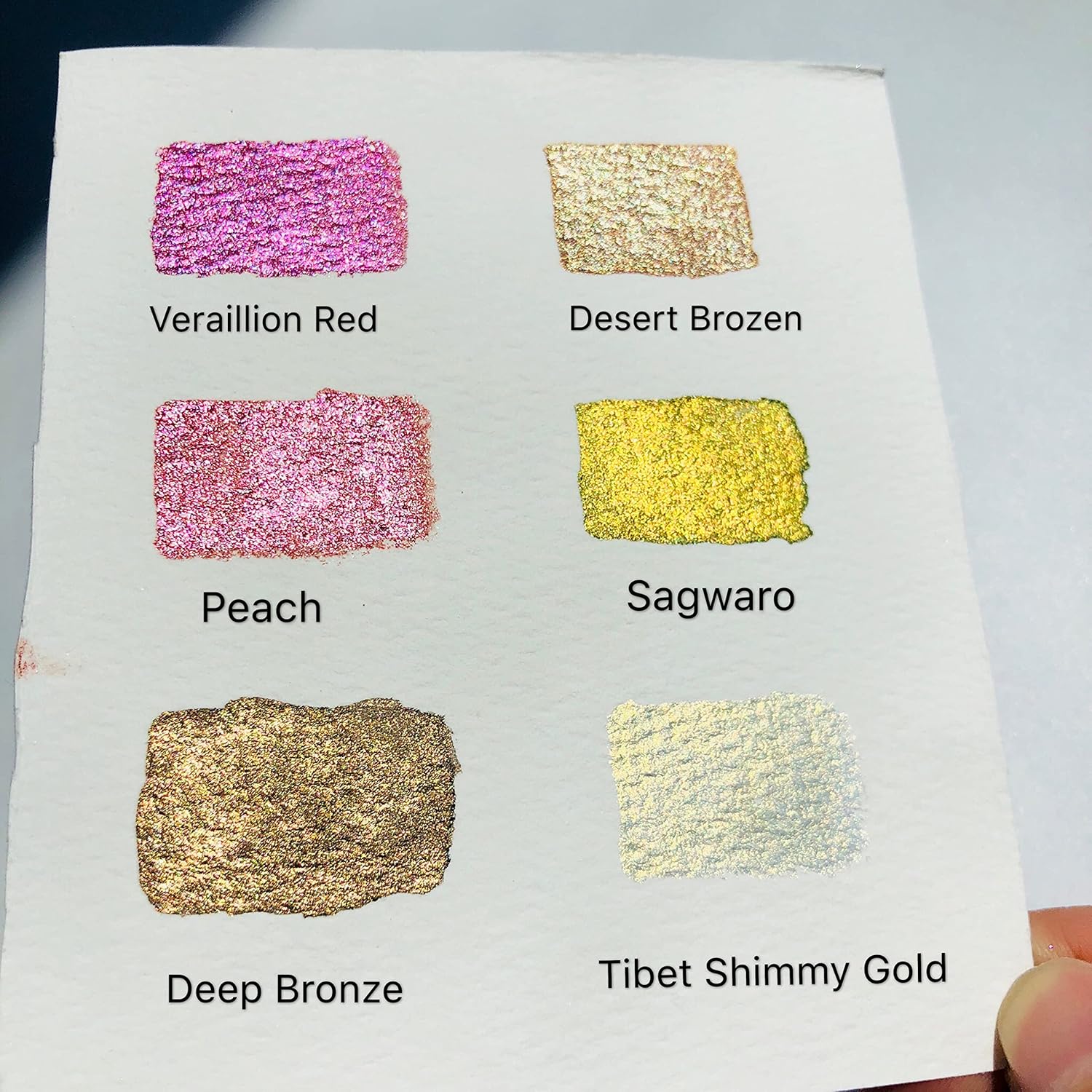 Handmade Artist Watercolour Paints-Metallic Glitter - Retro Portable Metal Case-Pearlescent Sparkle Professional Soild Water Colour (Fairytale)