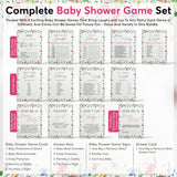 Wildflower Baby Shower Games For 25 Guests, Pacifier Hunt, How Big Is Mommy’S Belly, Don’T Say Baby, Baby Predictions & Advice, Baby Word Scramble, Emoji Pictionary, Mommy Or Daddy, The Price Is Right