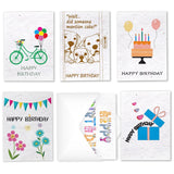 Happy Birthday Card Set - 6 Seed Paper Greeting Cards With Envelopes - 4X6 Inches - Eco-Friendly Wildflower Birthday Postcards - Biodegradable Birthday Card Pack