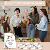 Diaper Raffle Party Games, Western Baby Shower Game, Rustic Country Western Themed Baby Gender Reveal Party Supplies & Activities -1 Double Sided Standing Sign + 50 Guessing Cards (A16)