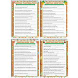 104Pcs Christmas Party Trivia Game Cards Xmas Festival Guessing Activity Christmas Question And Answer Cards For Adults Family Friends Coworkers Groups Winter Holiday Party Supplies (Gingerbread)