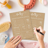 Baby Shower Game Cards - Set Of 30 Predictions & Advice - Double Sided Print - 5X7 Inches - Unisex - No Batteries Required - Manual Operation - 30 Game Cards Included