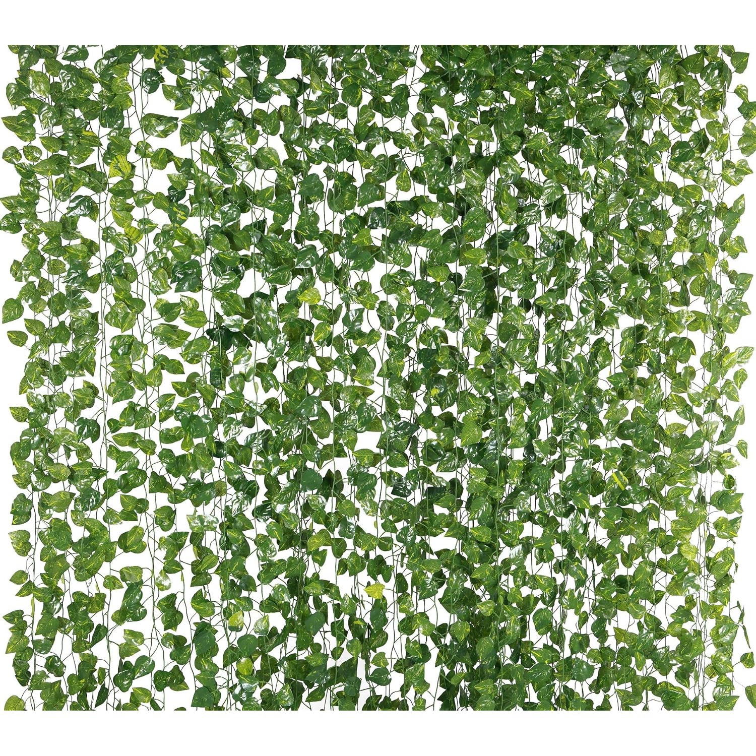 78-Ft 12 Pack Silk Artificial Ivy Vines Leaf Garland Plants Hanging Wedding Garland Fake Foliage Flowers Home Kitchen Garden Office Wedding Wall Decor