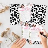 Mommy Or Daddy Western Cowgirl Baby Shower Game Set - 30 Pcs Double-Sided Print Cards - Gender Neutral Party Activities Favor & Supplies - Baby Shower Game For Girl - B06