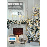 Christmas Tree Candles, 12 Pack Flameless Taper Candles For Christmas Tree Decor, Battery Operated With Remote Flickering Led Candles With Clear Crystal Ball Gold Hook For Xmas Wedding Home Gift