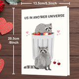 Funny Valentines Day Card,Valentines Day Cards Gifts For Him Her,Valentines Day Card For Husband Wife Boyfriend Girlfriend Fiance Fiancee Men Women With Cute Raccoon Design