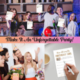 Birthday Party Games, Gold Champagne Birthday Photo Games Card, Birthday Sleepover Party Ideas Supplies, How Old Was The Birthday Girl Game Cards, 30 Pack -03