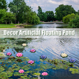 , 7 Pack Artificial Floating Foam Lotus Flower Water Lily Pads For Home Garden Pond Decoration