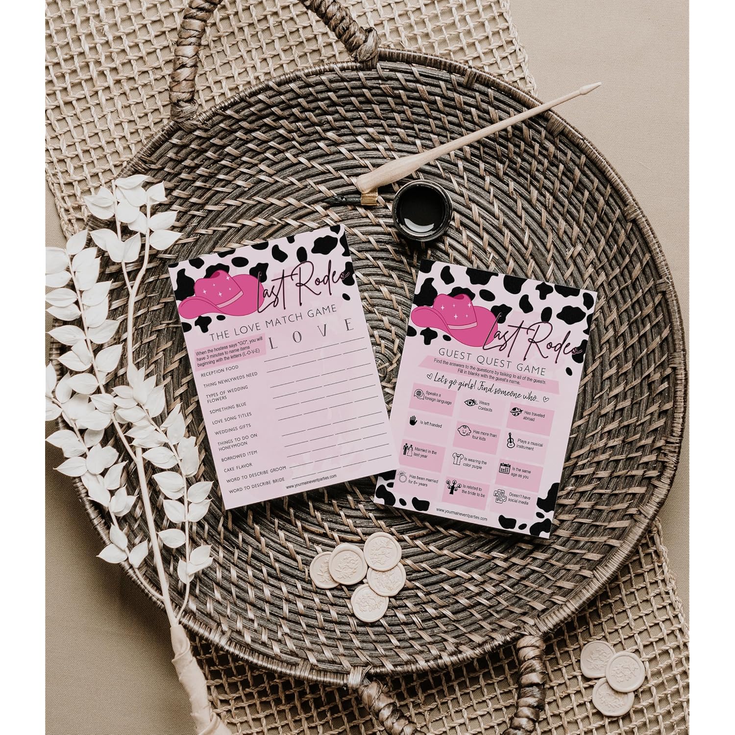 Her Last Rodeo Bridal Shower Games, Western Bachelorette Party Cowgirl Party Games