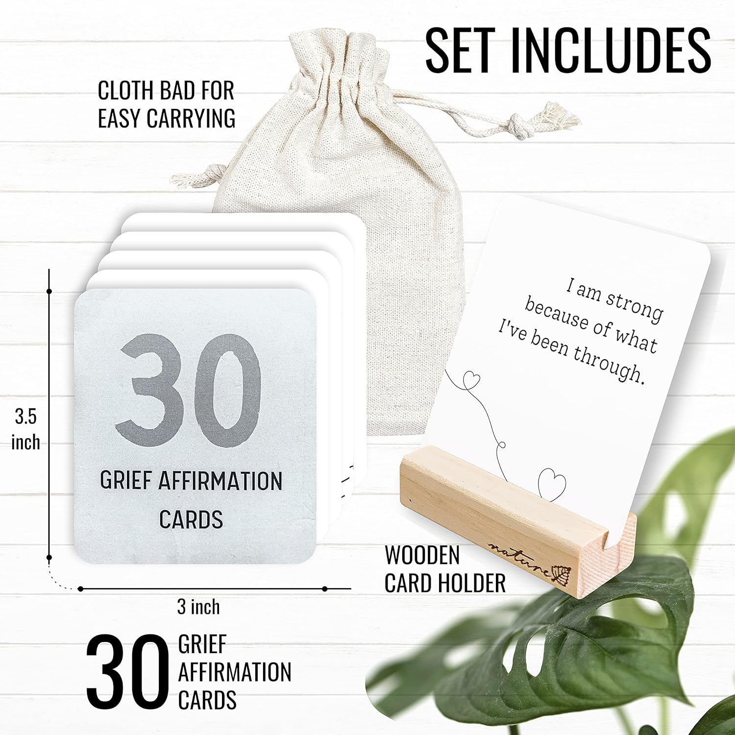 Healing Grief Affirmation Cards - Grief Gifts For Loss Of Grandmother, Comfort Cards For Bereavement Gifts, Sympathy Card For Loss Of Dad Mom, Memorial Sympathy Gift For Loss Of Loved One