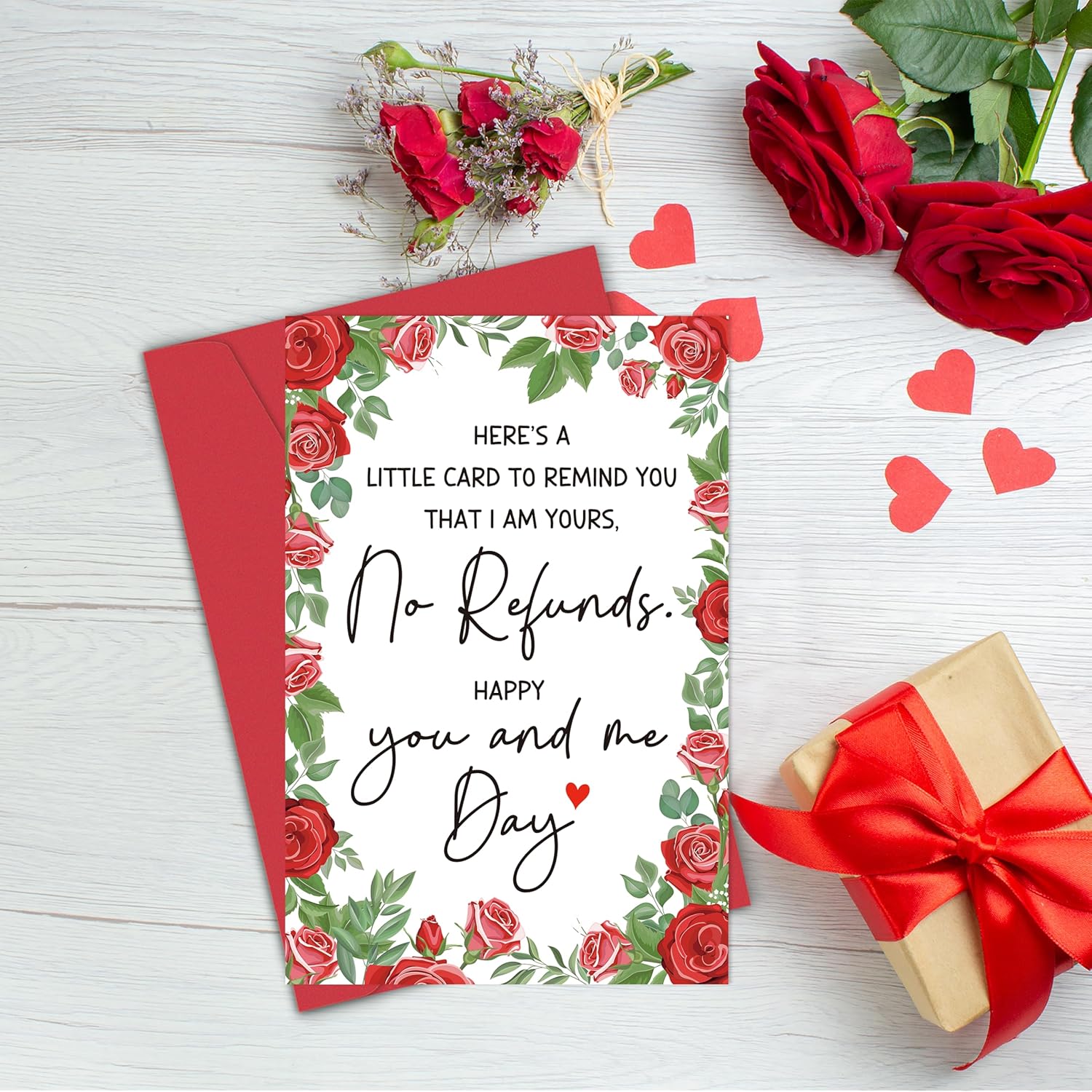 Funny Anniversary Card For Him Her, Humorous Valentines Day Cards For Husband Wife Boyfriend Girlfriend, I Am Yours No Refunds Card