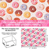 12 Pcs Gift Wrapping Paper, Donut Cartoon Theme Design Wrapping Paper For Children'S Birthday, Holiday Party, Baby Shower Gifts Packing Supplies(27 X 20 Inches Each)