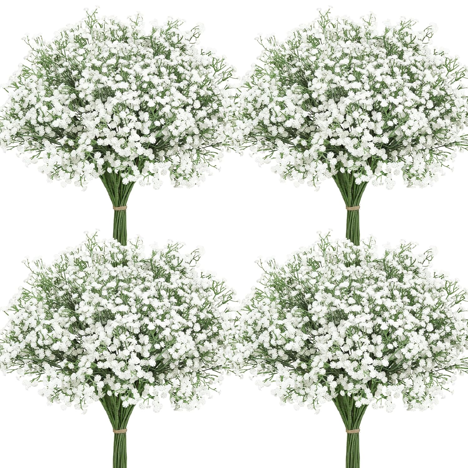 30 Pcs Babys Breath Artificial Flowers, 22" Fake Gypsophila Flowers With Long Stems Real Touch Faux Greenery Plants Diy Flores Bouquet For Vase Wedding Floral Party Outdoor Garden Home Decor