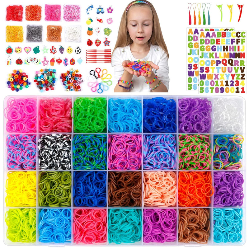 18,980+ Rubber Bands Refill Loom Kit, 37 Colors Loom Bands, 600 S-Clips, 252 B