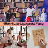 Bridal Shower Games, Minimalist Wedding Photo Games Card, Bridal Shower Bachelorette Engagement Party Ideas Supplies Decorations, How Old Was The Bride-To-Be Game Cards For Guest, 30 Pack -06