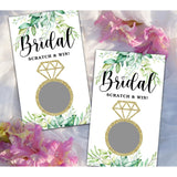Bridal Shower Scratch Off Games, Bridal Shower Decorations, Greenery Bridal Raffle Lottery Tickets Cards For Bridal Shower Bachelorette Party Wedding Engagement Party, Set Of 50 Cards (A11)
