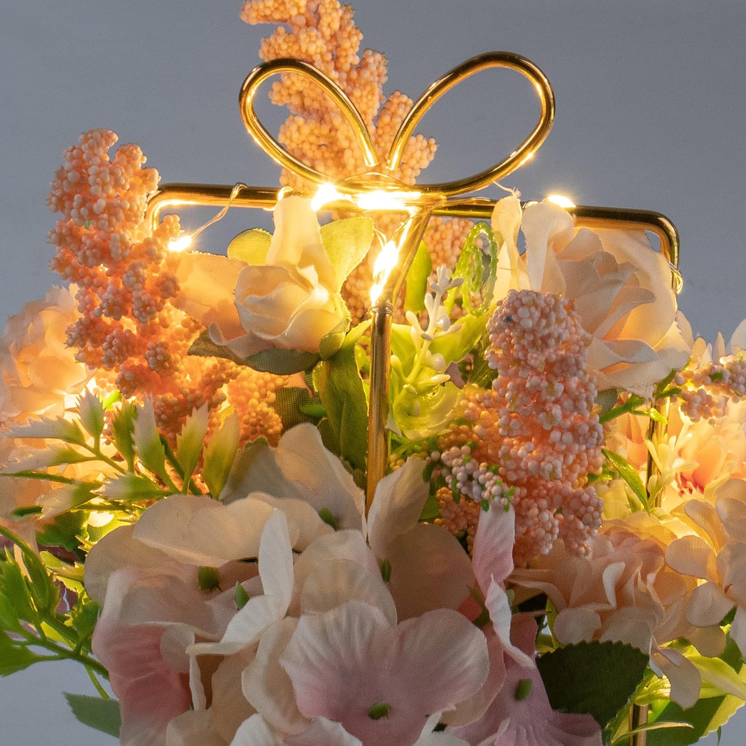 Set Of 2 Led Artificial Flowers Potted Fake Pink And Purple Flowers Hanging Potted Plants For Home Living Room Office Party Decor Decoration