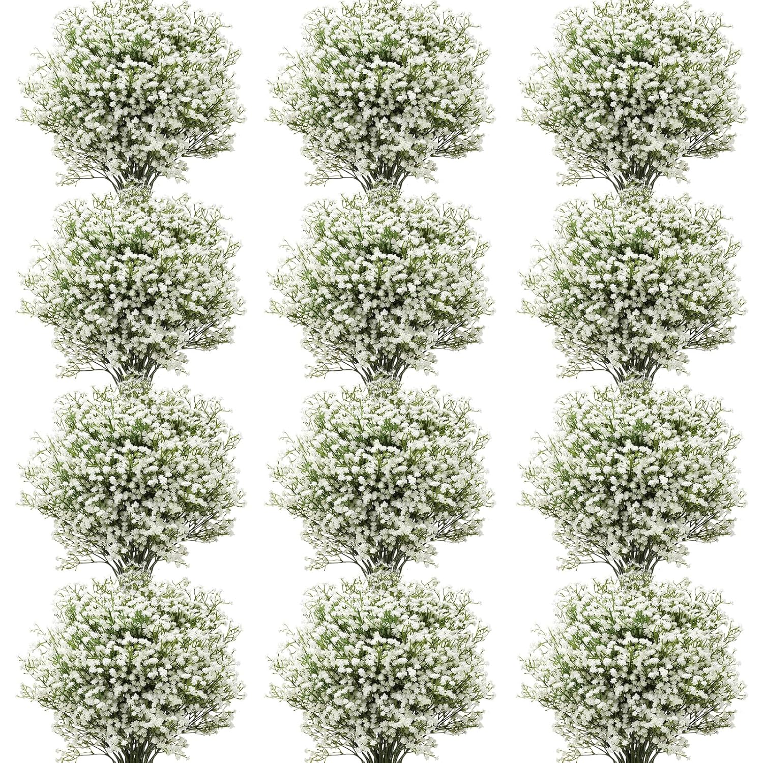 200 Pcs Babys Breath Artificial Flowers Gypsophila Artificial Flowers Wedding Party Decoration Faux White Flowers Bulk Floral Arrangement For Home Decoration Garden Office
