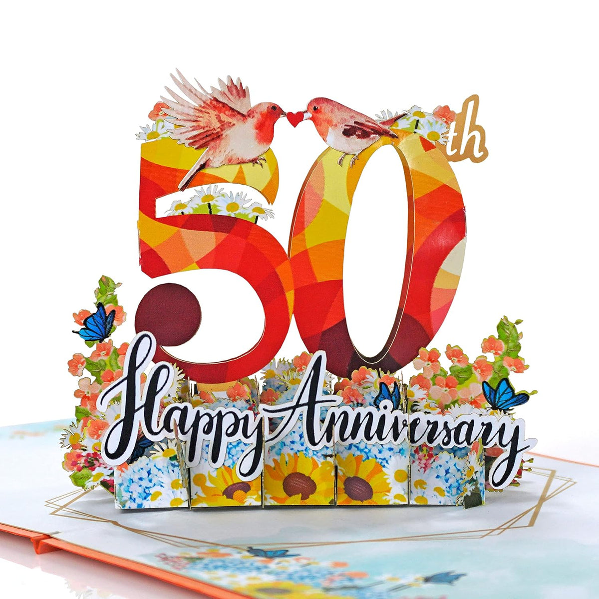 Cutpopup Anniversary Card Pop Up, Wedding 3D Greeting Card (Happy 50Th Anniversary)
