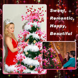 8 Pieces Heart Berry Spray Branches Valentine'S Day Artificial Heart Picks Stem Flower Branches For Valentine'S Day Home Decoration (Red & Pink)