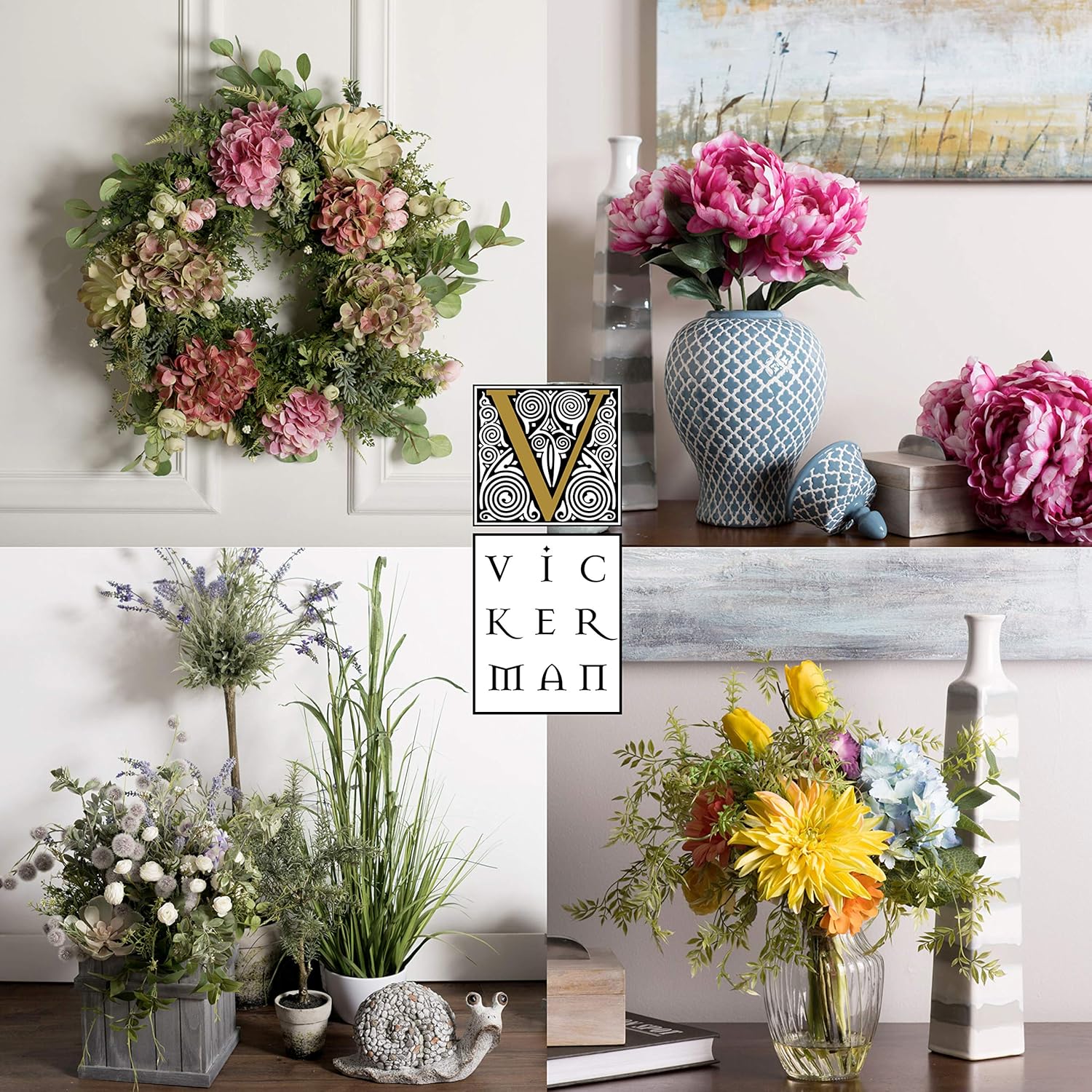 Vickerman Everyday Artificial Light Pink Geranium Bush 18" Long - Premium Faux Floral Home Decor - Maintenance Free Flowers