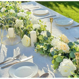 Artificial Eucalyptus Garland (Roses, Peonies, Daisies); Artificial Flower Garland For Weddings, Parties, Backdrops. Artificial Rose Vine For Home Decor, Table Decor, Door & Hanging Decor.