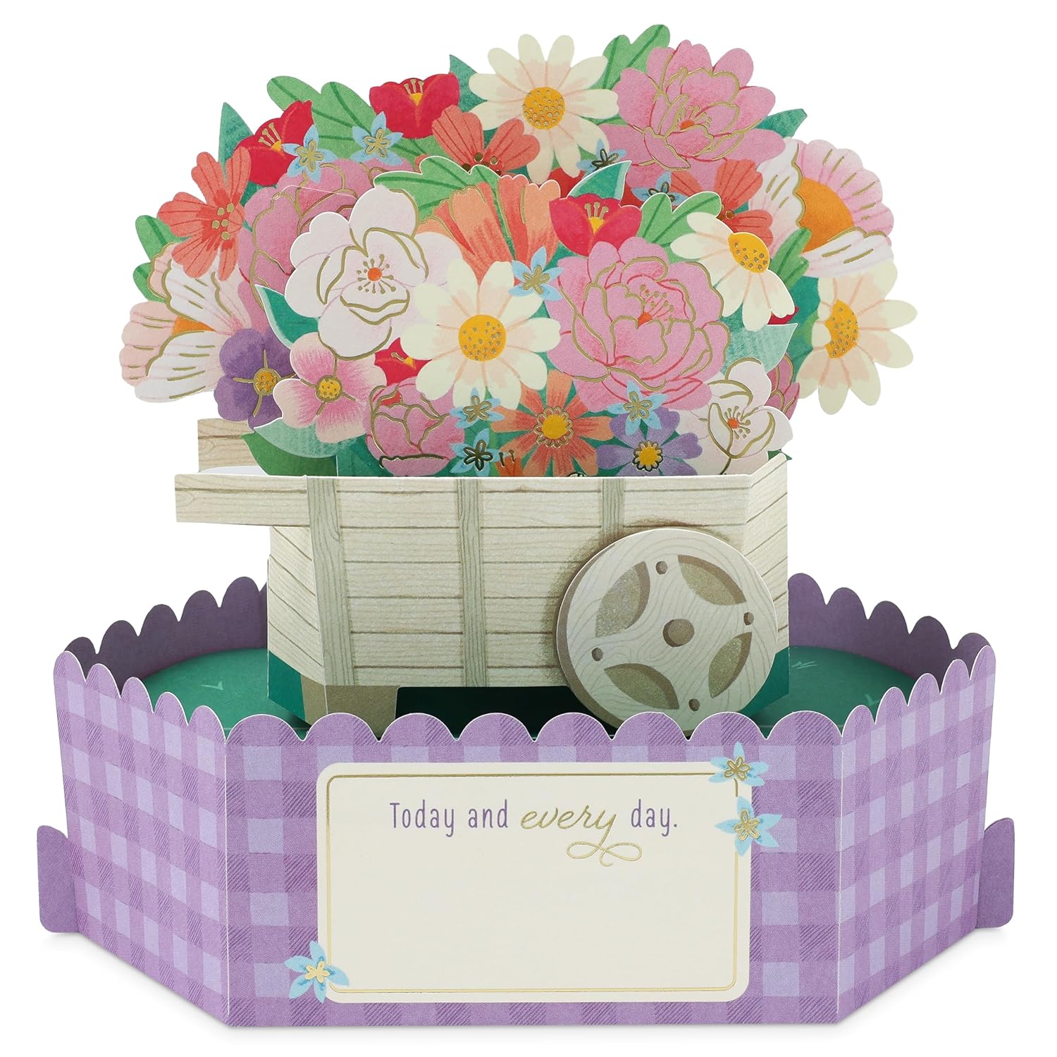 Hallmark Paper Wonder Mother's Day Pick-a-Title Customizable Pop-Up Card (Flower Cart) for Birthdays, Thinking of You