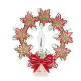 Holiday Wreath Night Light - Includes Rotational Socket With On/Off Switch