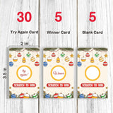 Christmas Scratch Off Game Cards, Christmas Party Game Cards, Festive Holiday Raffle Ticket For Prizes Adults Groups, Xmas Countdown Activities - 40 Pack(Ggk-005)