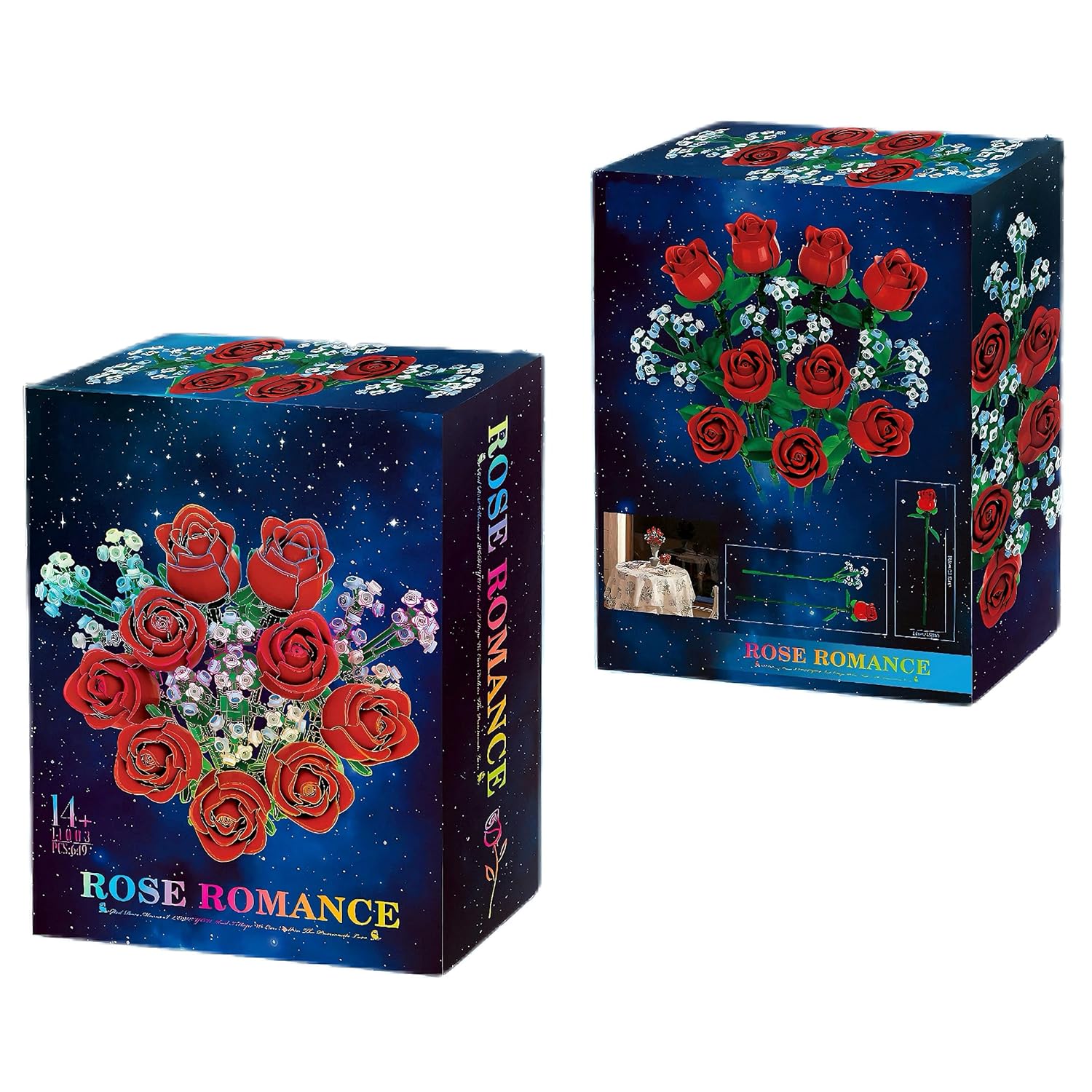 Bouquet Building Set Roses- Fake Flowers Building Set -Artificial Flowers Used For Home Decoration -Tables, Dormitories, Bookshelves, Office Decoration Flowers For Women