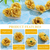 100 Pieces Artificial Roses Head Fake Silk Rose 3 Inch Diy Fake Roses Silk Rose Shape Flowers For Valentine Wedding Flower Wall Diy Crafts Bouquet Decoration (Gold)