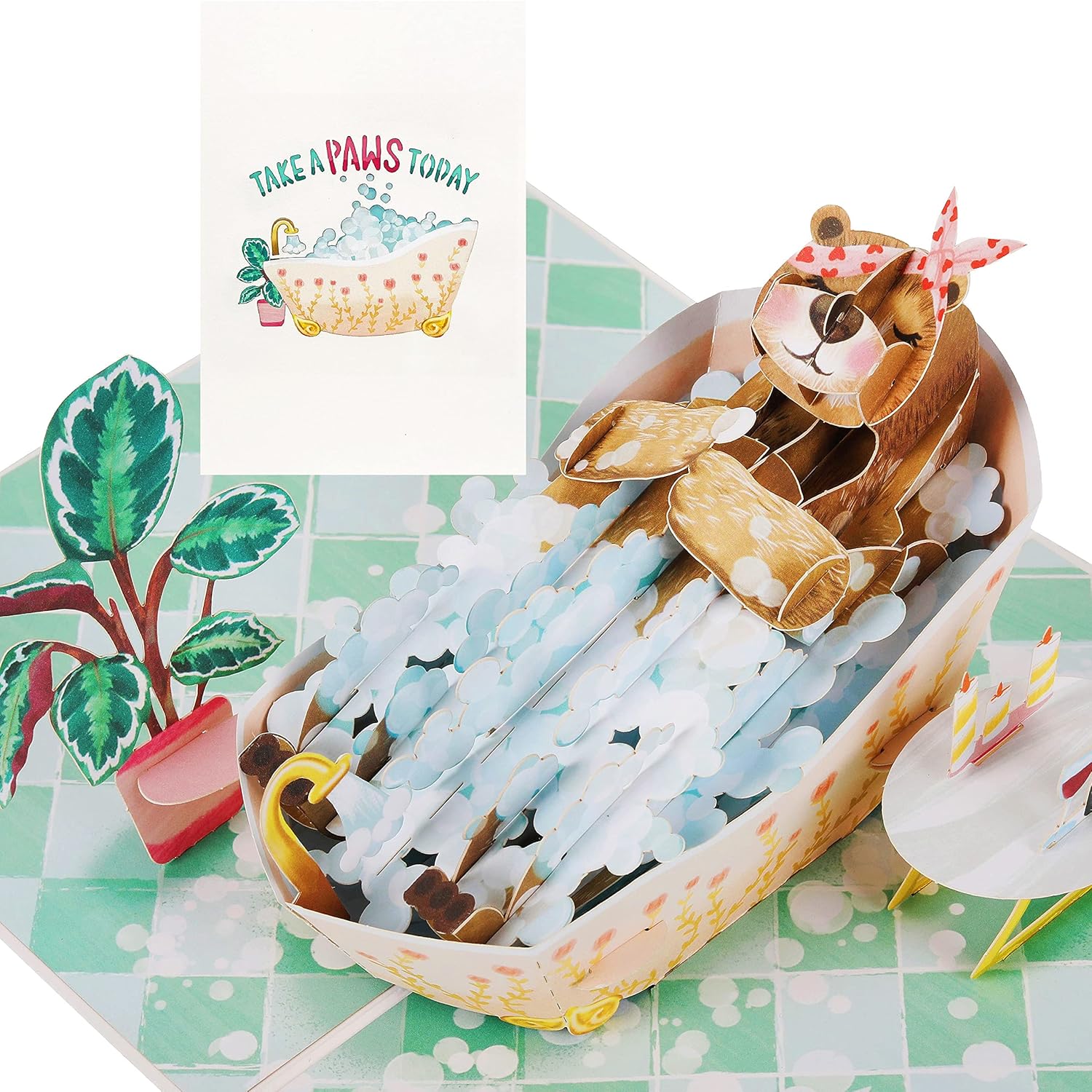 3D Pop Up Birthday Card For Women, Mom, Friend, Sister, With Message Note & Envelop, Size 7 X 5 Inch