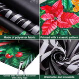 Merry Christmas Door Cover 35 X 71 Inch Christmas Ball Door Cover Backdrops Xmas Tree Banner Background Xmas Snowflake Porch Hanging Decorations(Black)