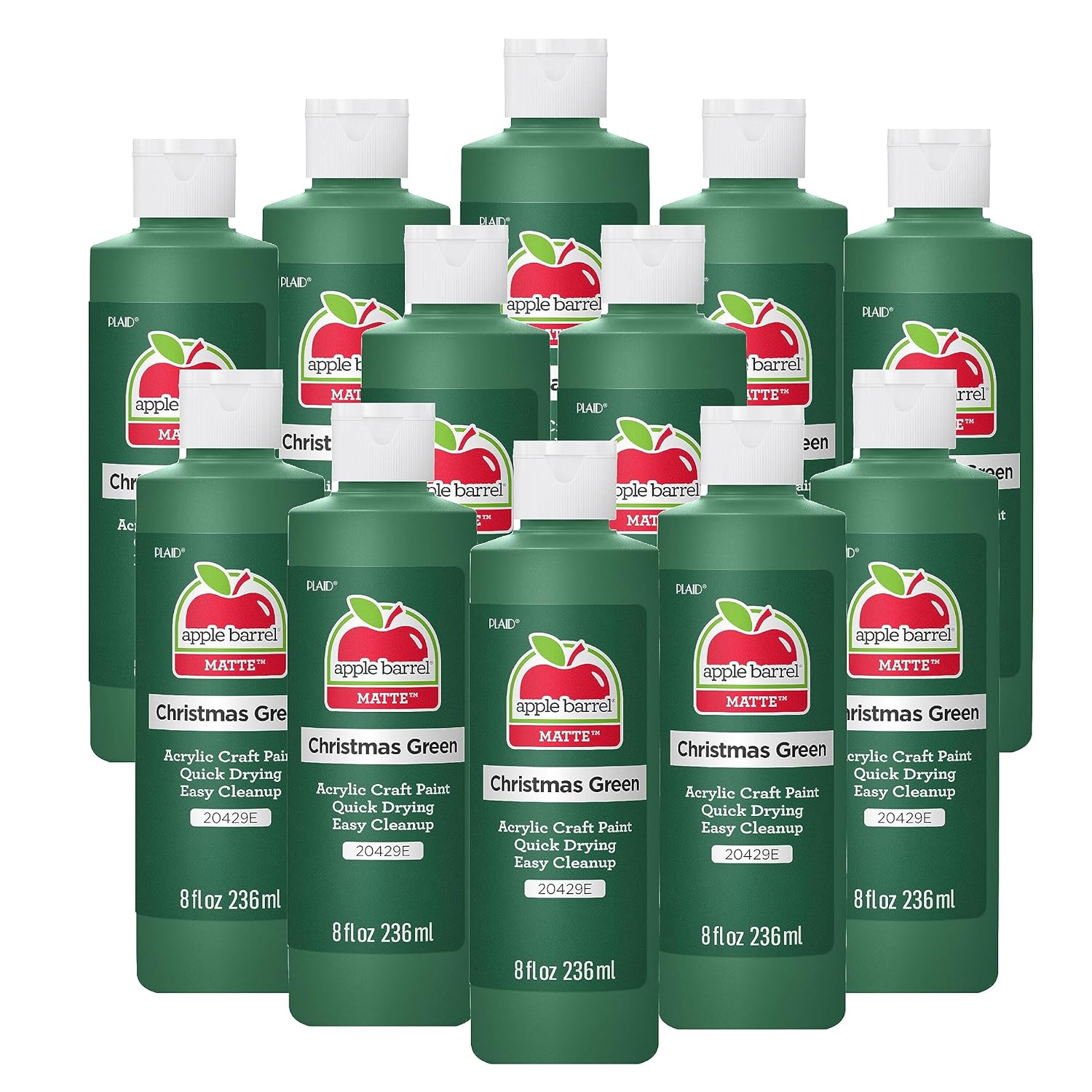 Apple Barrel Acrylic Paint in Assorted Colors (8 oz), 20429 Christmas Green (Pack of 12)
