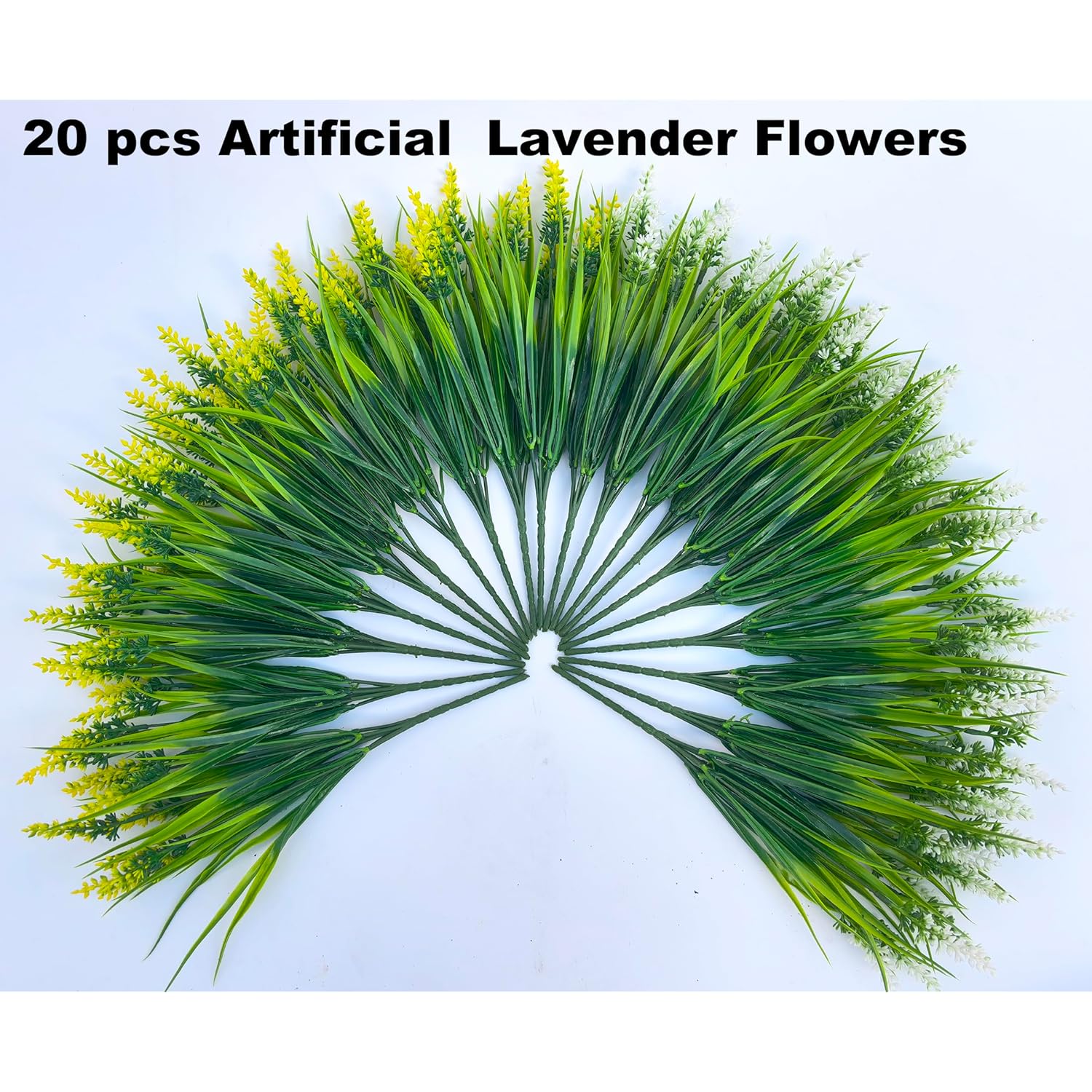 Artificial Plants Outdoor, 20 Pcs Artificial Flowers Outdoor Fake Plants Uv Resistant Fake Flowers, Plastic Faux Flowers Shrubs Greenery Plants For Home Garden Patio Porch Window Box Decor