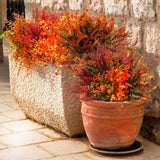 24 Bundles Fall Artificial Flowers Uv Resistant Artificial Outdoor Plants Yellow Orange Faux Flowers Decorations For Home Garden Porch Wedding Autumn Decor