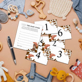 Find The Baby Food Party Games, Cowboy Baby Shower Game Set (1 Standing Sign + 20 Answer Cards + 6 Number Cards), Rustic Country Western Name The Baby Food Game, Baby Shower Favors Decorations(16)