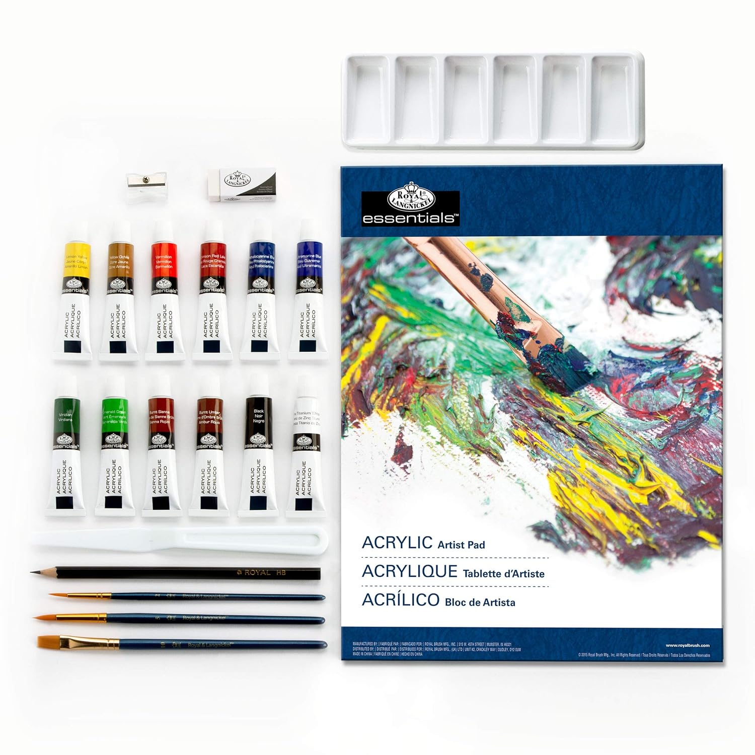 Royal & Langnickel Essentials 21 Piece Acrylic Painting Box Set