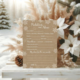 Snowflakes Prediction And Advice Cards - Pack Of 25 - Winter Wonderland Gender Reveal Baby Shower Game Wishes For Mommy & Daddy Message Baby It’S Cold Outside Activity Keepsake Frost Holiday G782-Pdav